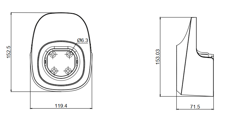 iec 62196 type 2 plug ev connector holder dummy socket with cable organization feature